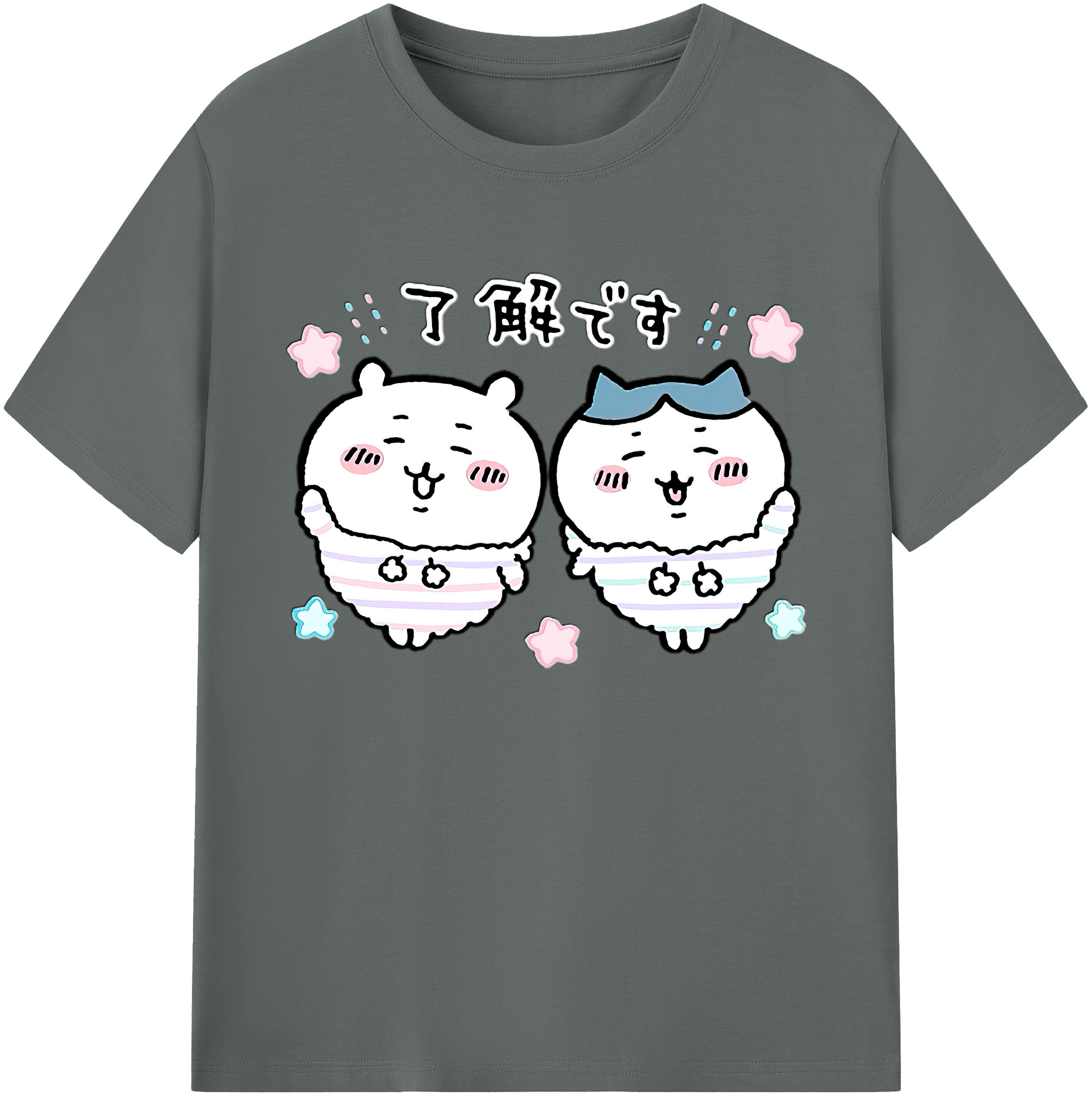 （画像用） ちいかわ ハチワレ Chii-kawa hachiware 綿100％ メンズ半袖Tシャツ｜肌触りやわらか＆通気性